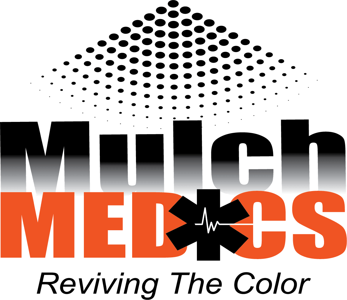 This is the Mulch Medics logo.